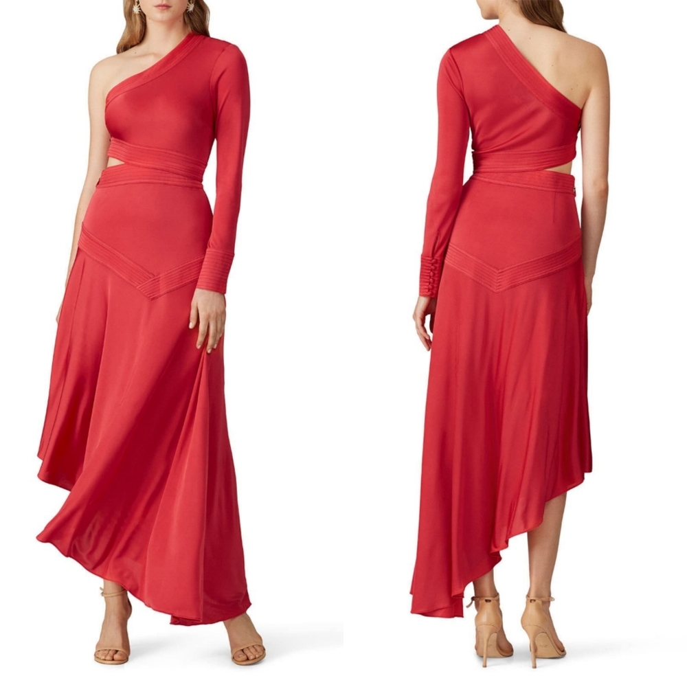 🪡 Alexis Red Jovanna Cutout Gown, Sz L